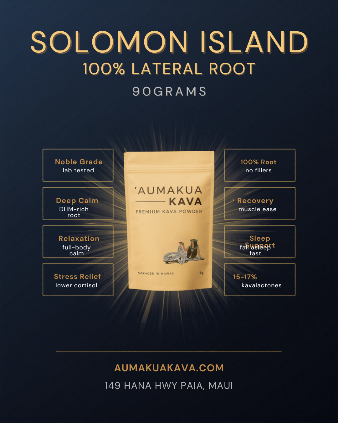 Solomon Island Kava Benefits Infographic