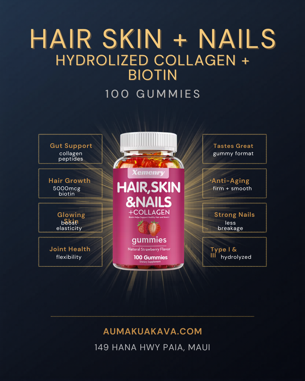 Collagen + Biotin Benefits Infographic
